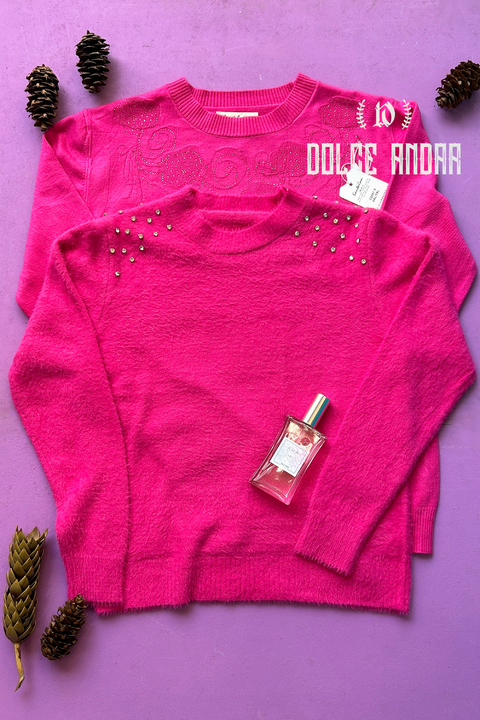 SWEATER PUL - STRAS - FUCSIA - comprar online