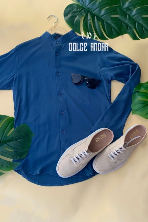 CAMISA MAO LISA AZUL OCEANO