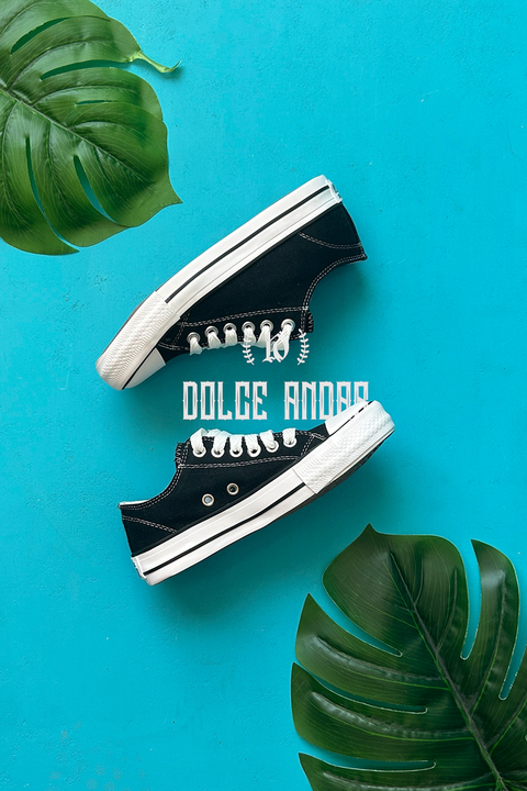 Estilo Converse Bajas Negras - AR