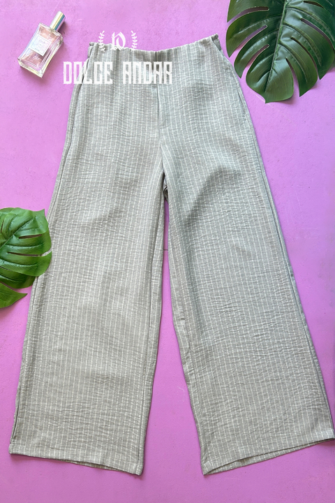 Pantalón Sastrero Lino Rayas Gris