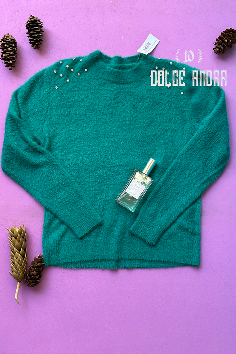 SWEATER PUL - STRAS - VERDE BENETON - comprar online