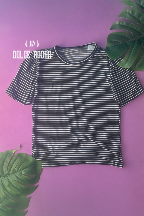 REMERA RAYA FINO NEGRO