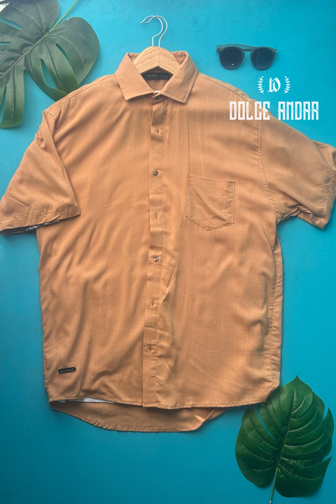 Camisa Over Lino Champagna