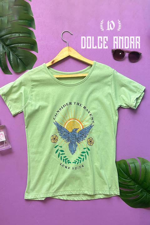 Remera Consider Verde Pastel
