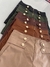 Short couro zíper - N&L atacado