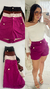 Short linho forrado 3 botões