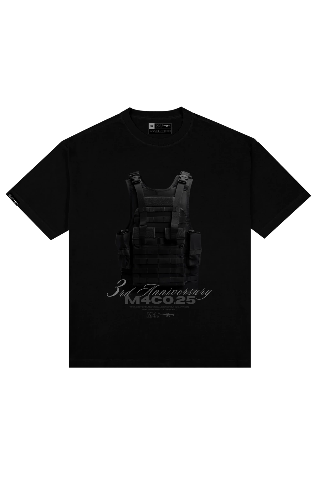 Shirt M4CO. Oversized Black Vest FW.25