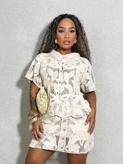 Conjunto de Saia Blusa - Linha Chic