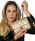 Bolsa HLOS Mini Biarritz Couro Pirarucu - Dourado Metalizado - comprar online