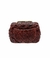 Bolsa HLOS Mini Biarritz Couro Pirarucu - Bordô - HLOS