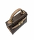 Bolsa HLOS Nice Petit Couro Bovino - Marrom e Nude - HLOS