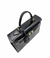 Bolsa HLOS Nice Couro Bovino - Preta Croco - HLOS
