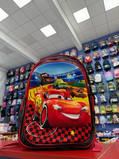 MOCHILA TORA CARS CON 3 CIERRES Y 16 PUL (6911520016454)