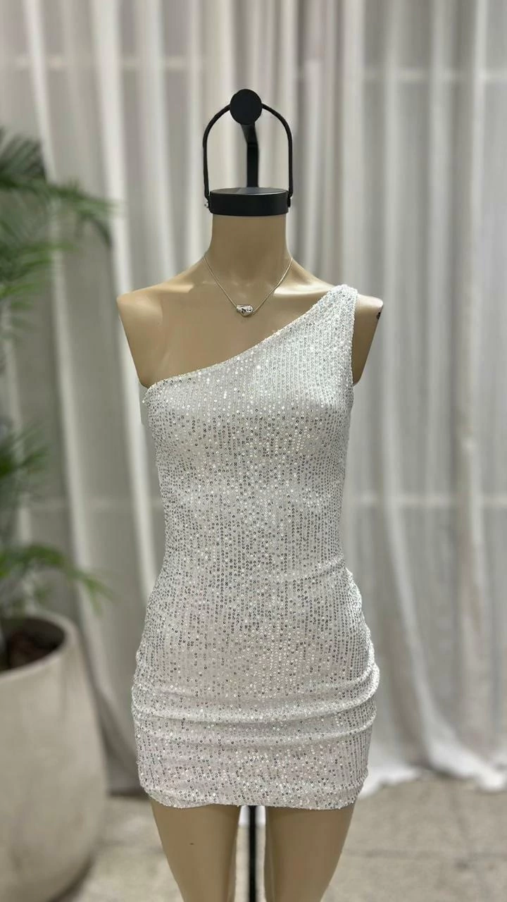 Vestido Londres Lentejuelas 1 Hombro