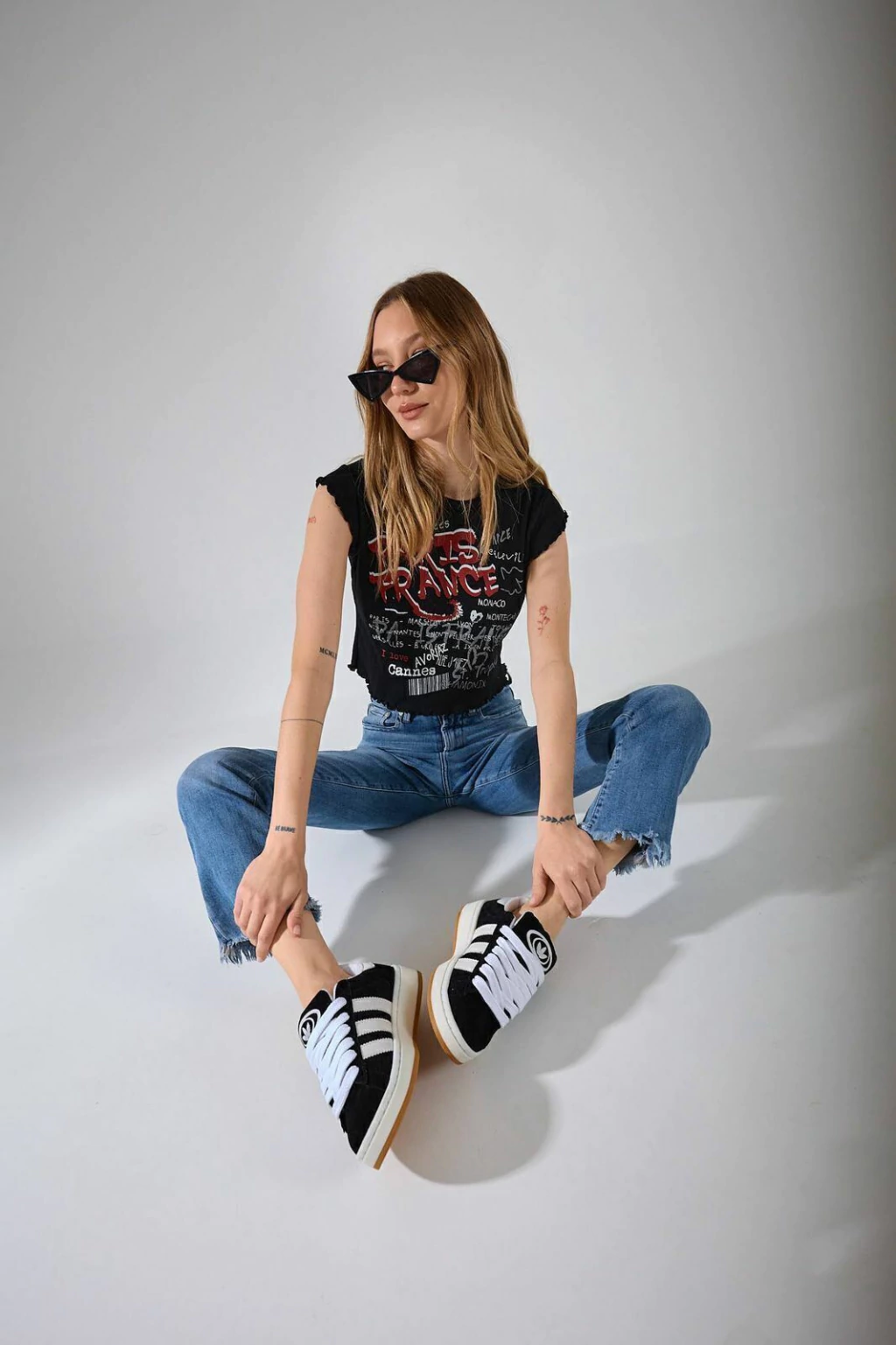 Adidas campus IMPORTADAS negro/blanco UNISEX