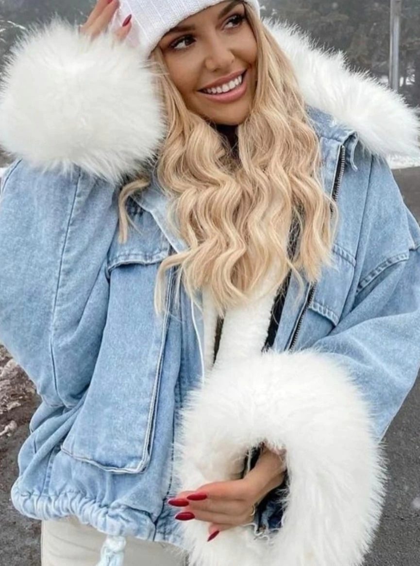 Campera Milán Jean con peluche desmontable!