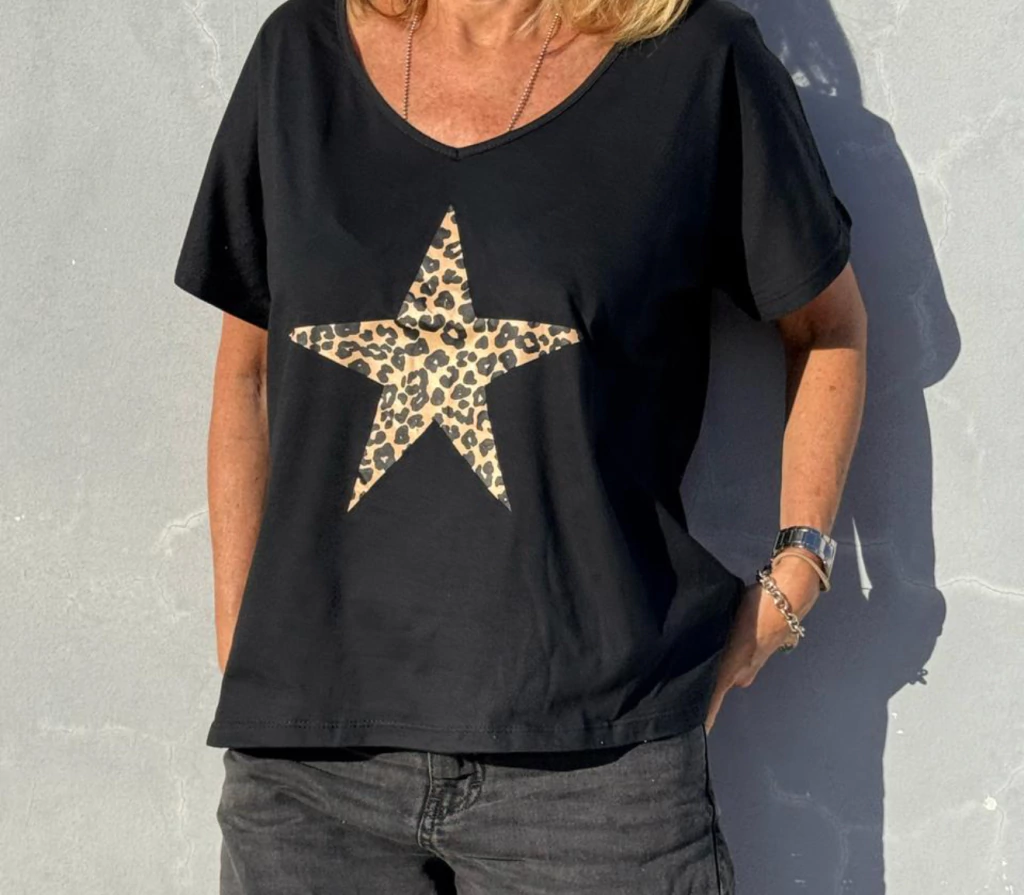 Remera estrella animal