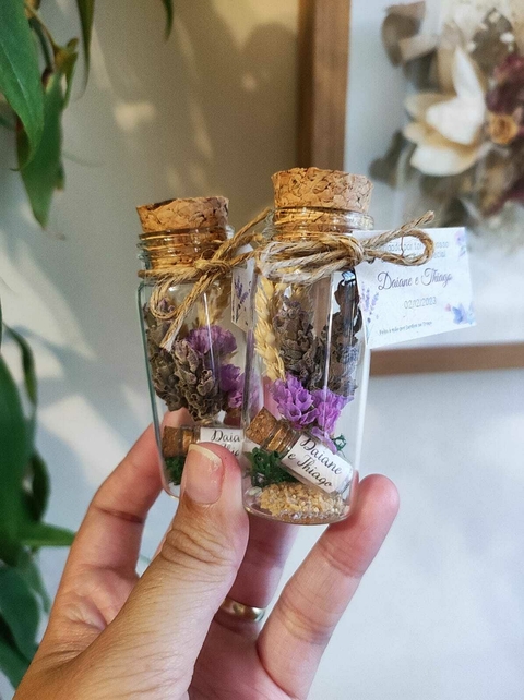 Orvalho da manhã colorido LAVANDA com mensagem- Kit com 10 unidades