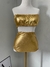 CONJUNTO HOT PANT METALIZADO na internet