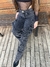 Calça wide leg jeans cargo