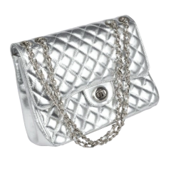 Bolsa Prata Costura Aparente Alça de Mão e Ombro Lj Luciana Janich - comprar online