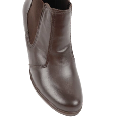 Bota Pinhão Cano Curto Elastano lateral Sola Marrom Lj Luciana Janich - comprar online