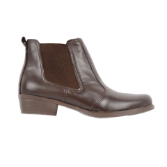 Bota Pinhão Cano Curto Elastano lateral Sola Marrom Lj Luciana Janich na internet