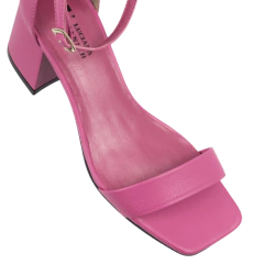 Sandália Rosa Shock Salto Bloco 7cm Lj Luciana Janich - comprar online