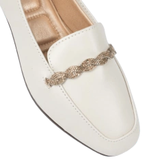 Sapatilha Off White Strass Frontal Lj Luciana Janich - comprar online