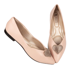 Sapatilha Rose Coração Rose Bico Fino LJ Luciana Janich