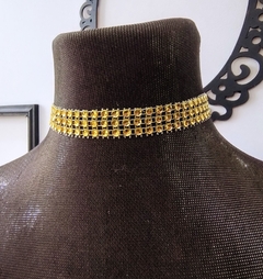 choker falso strass