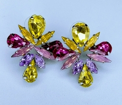 aro de strass verde lima y rosados
