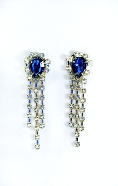 Aro de Strass con gema azul noche