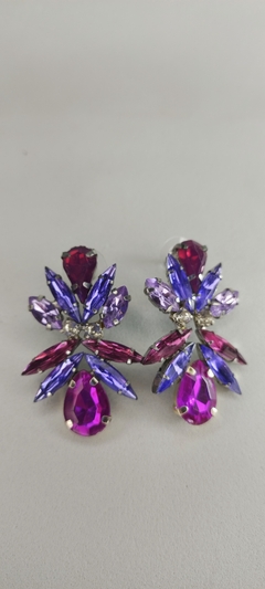 Aros de gemas en color Burgundy y lilas