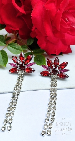 Aros de gemas Cherry red
