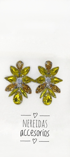 Aros de gemas lima y champagne