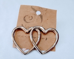 Aro corazón plateado