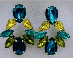 aro strass verde combinado