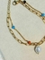 Pulsera Acero Dorado Perla