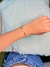 Pulsera Acero Dorado Flores