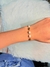 Pulsera Acero Dorado Perlas