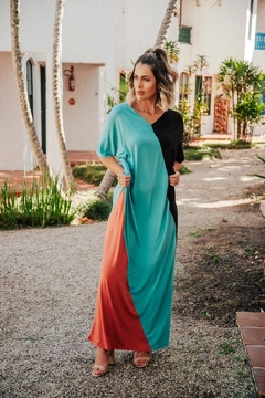 VESTIDO AMPLO BLOCO DE CORES - comprar online