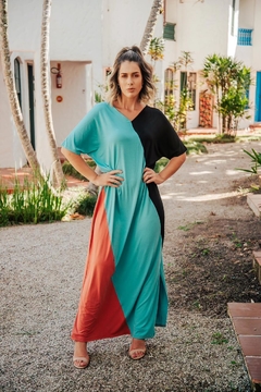 Imagem do VESTIDO AMPLO BLOCO DE CORES