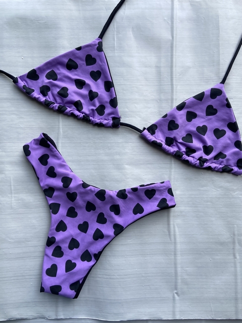 BIQUÍNI Coração lilas