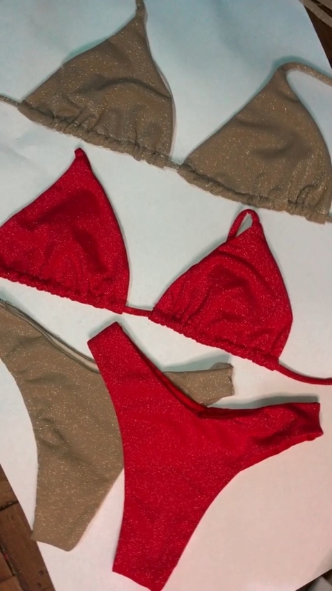 BIQUÍNI LUREX EM 5 CORES DIFERENTES