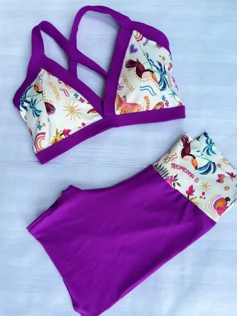 Conjunto farm com roxo