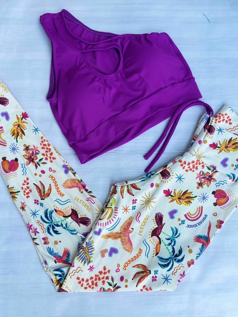 Conjunto farm com roxo