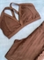 Conjunto brocado marrom - comprar online