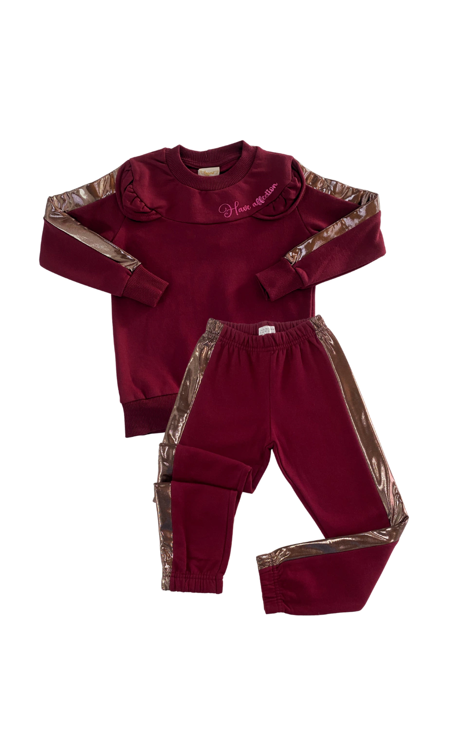 CONJ. ANGERÔ BLUSA HAVE AFFECDION/ CÇ MOLETOM FOIL (13802)