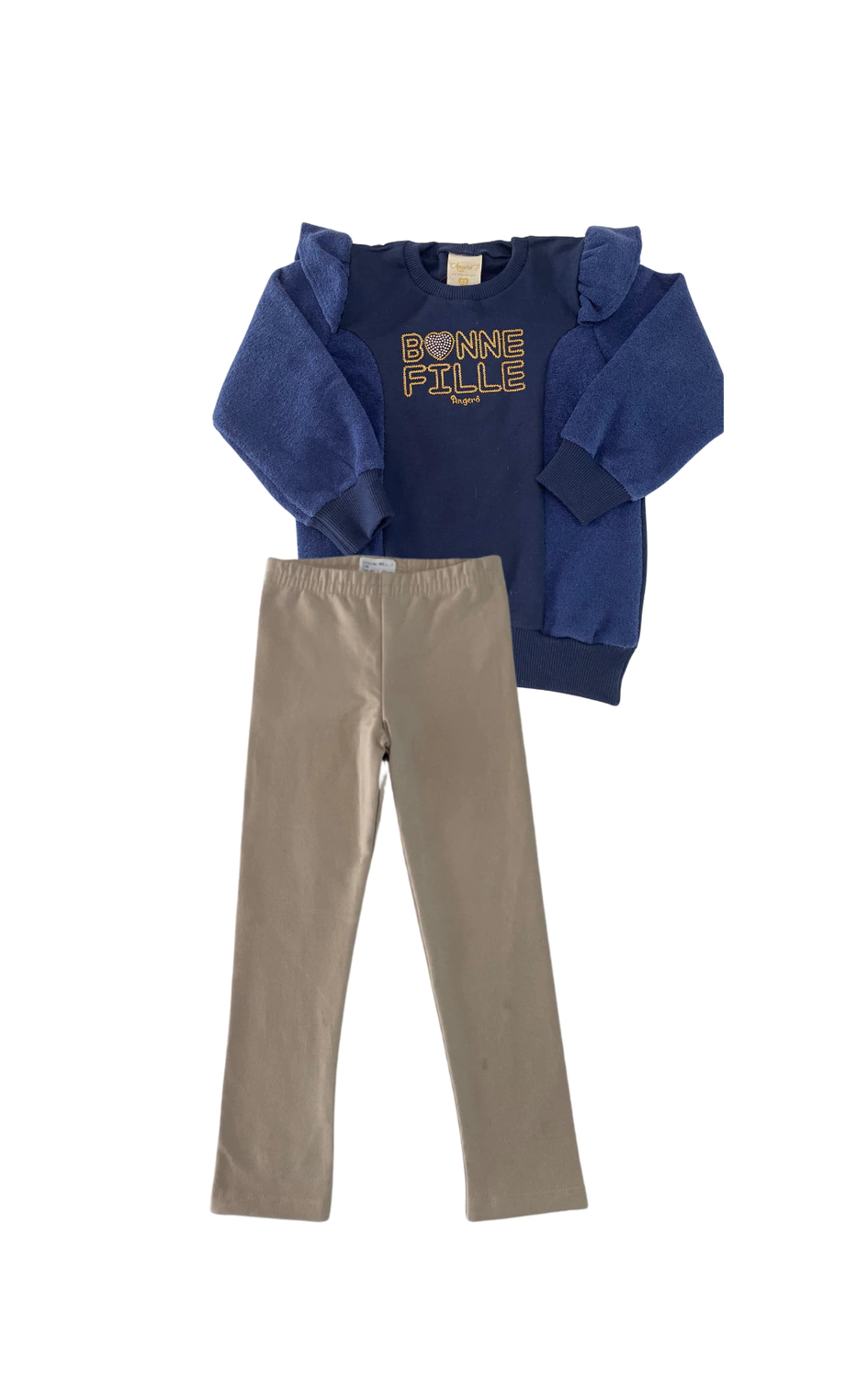 CONJ. ANGERÔ BL. BONNE FILE MULÊ/CÇ. LEGGING MOLECOTTON (13990)